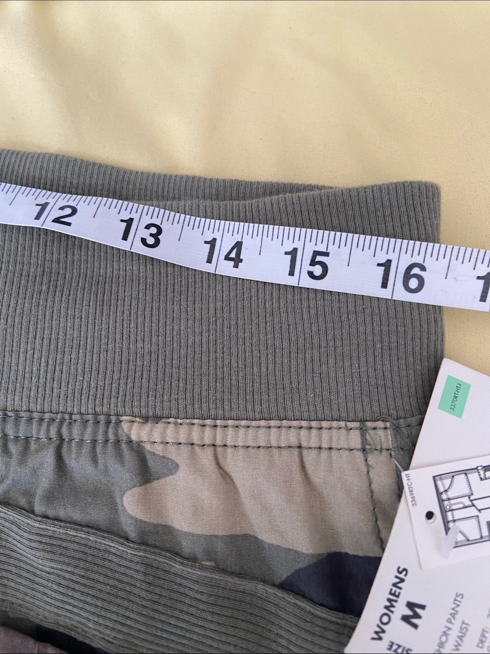 CAMO CARGO STRAIGHT PANTS WIDE ELASTIC BAND DRAWSTRINGS ADJUSTABLE ROLL-UP PANTS - Picture 11 of 13
